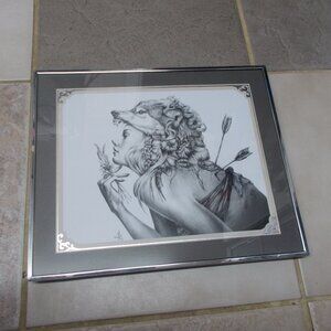 Alayne Nature Goddess framed print, approximately 12 1/4"x10 1/4"